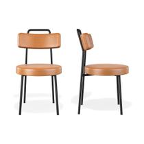 Kit 2 Cadeiras Ster Sala de Jantar material sintético Whisky - Belliv Decor Kit 2 Cadeiras Ster Sala de Jantar material sintético Whisky - Belliv Decor