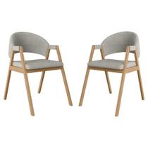 Kit 2 Cadeiras Suellen Luxo Reforçada Mesa de Jantar Linho