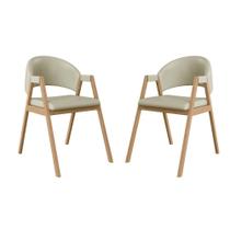 Kit 2 Cadeiras Suellen Luxo Reforçada Mesa de Jantar material sintético
