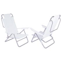 Kit 2 Cadeiras Summer Reclinável 6 pos Alumínio Praia Piscina Camping - Mor Kit 2 Cadeiras Summer Reclinável 6 pos Alumínio Praia Piscina Camping - Mor