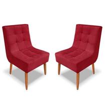 Kit 2 Cadeiras Trida Estofadas em Suede Conforto e Elegância para Sala de Jantar