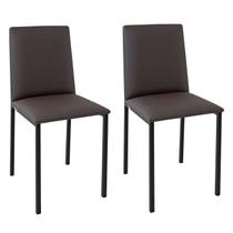 Kit 2 Cadeiras Tubo e Assento em Linho Dubai