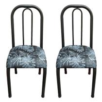 Kit 2 Cadeiras Tubular Estofada Julia