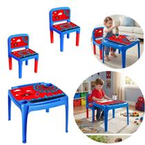 Kit 2 Cadeirinhas Infantil e Mesa Homem Aranha Para Crianças