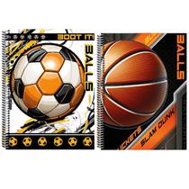 Kit 2 Caderno Balls Capa Dura 160 Folhas Arame Reforçado