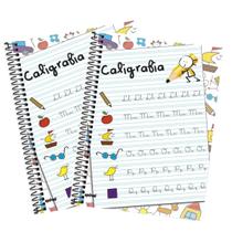 Kit 2 Caderno Caligrafia 96fls Universitário Capa Dura 1x1 - Spiral