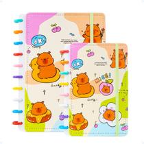 Kit 2 Caderno Discos Inteligente Papelaria Fofa Mágico Urso