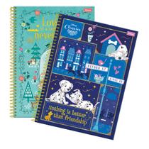 Kit 2 Caderno Escolar Universitário Espiral 200 Folha Disney Kit 2 Caderno Escolar Universitário Espiral 200 Folha Disney