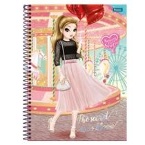 Kit 2 Caderno Escolar Universitário Espiral 96 Folhas Amigas