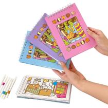Kit 2 Cadernos Colorir Bobbie Goods Capa Dura 50 Páginas De Desenhos
