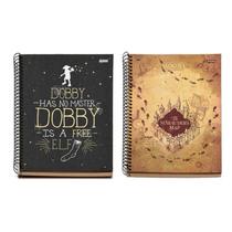 Kit 2 Cadernos Harry Potter Dobby E Castelo 10 Matérias - JANDAIA