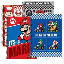 Kit 2 Cadernos Super Mario 200fls Nintendo - Foroni