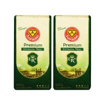Kit 2 cafe 3 coracoes premium est real vacuo 500g Kit 2 cafe 3 coracoes premium est real vacuo 500g