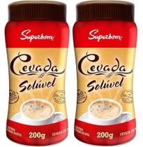 Kit 2 Café Cevada Solúvel Torrada E Moída Superbom Pote 200G