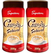 kit 2 Café Cevada Solúvel Torrada E Moída Superbom Pote 200g