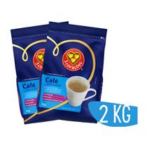 Kit 2 Café Com Leite Tres 3 Corações Solúvel Vending 1KG Kit 2 Café Com Leite Tres 3 Corações Solúvel Vending 1KG