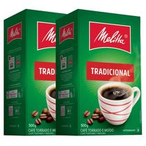 Kit 2 Café Torrado e Moído Tradicional 500g Melitta Intenso Kit 2 Café Torrado e Moído Tradicional 500g Melitta Intenso