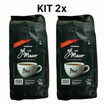 Kit 2 Café Torrado Em Grãos Espresso Zé Mauro Pacote 1kg