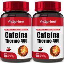 Kit 2 Cafeína Thermo 400 Com 60 Cápsulas Fitoprime