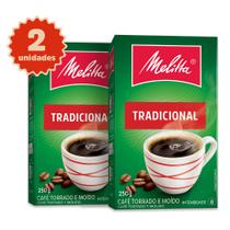 Kit 2 Cafés Melitta Tradicional Vácuo 250g Kit 2 Cafés Melitta Tradicional Vácuo 250g