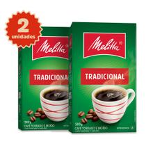 Kit 2 Cafés Melitta Tradicional Vácuo 500g Kit 2 Cafés Melitta Tradicional Vácuo 500g