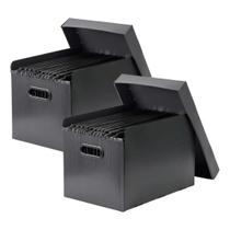 Kit 2 Caixa Arquivo Polionda Com 20 Pastas Suspensas Organização Arquivos Portátil Varias Cores Variação Kit 2 Caixa Arquivo Polionda Com 20 Pastas Suspensas Organização Arquivos Portátil Varias Cores Variação