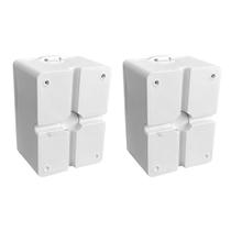 Kit 2 Caixa Balun para Câmera de Segurança Branca 9x6,5cm - Acton