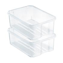 Kit 2 Caixa Bandeja Organizadora Plástica Pequena Para Acessórios Kit 2 Caixa Bandeja Organizadora Plástica Pequena Para Acessórios