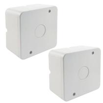 Kit 2 caixa cftv abs 85x85x50mm branca Kit 2 caixa cftv abs 85x85x50mm branca