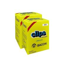 Kit 2 Caixa com 170 clips galvanizados 8/0 clipes bacchi