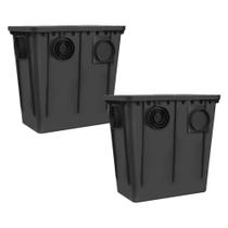 Kit 2 Caixa De Gordura Preta 52 Litros 52x33x51mm Roma Kit 2 Caixa De Gordura Preta 52 Litros 52x33x51mm Roma