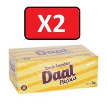 Kit 2 caixa de Paçoca Quadrada Daal C/ 50 Unidades 1kg