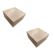 Kit 2 caixa de passagem 30x30 chapa