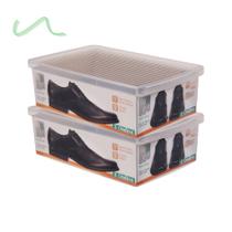 Kit 2 Caixa De Sapato Transparente Para Organizar - Grande
