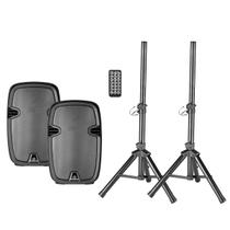 Kit 2 Caixa De Som 10 Polegadas Ativa E Passiva 300W Bluetooth USB Com 2 Tripés Road 210X Sonoros Kit 2 Caixa De Som 10 Polegadas Ativa E Passiva 300W Bluetooth USB Com 2 Tripés Road 210X Sonoros