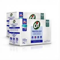 Kit 2 Caixa Detergente Tabletes 4 Em 1 Cif Lavar Louças 324g 36 Tabletes