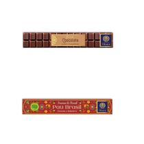 kit 2 caixa INCENSO OHANA FINEST 1 chocolate e 1 PAUBRASIL