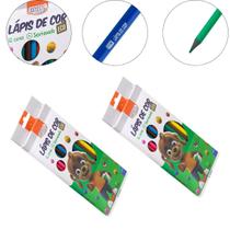 Kit 2 Caixa Lápis de Cor 12 Cores Resina Reciclada Sextavado Kit 2 Caixa Lápis de Cor 12 Cores Resina Reciclada Sextavado