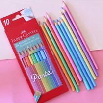 Kit 2 Caixa Lápis Ecolápis Triangular Pastel 10 Cores - Faber Castell