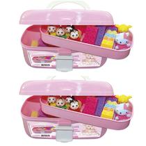 Kit 2 Caixa Maleta Multiuso Organizadora Bebê 6 Divisórias Kit 2 Caixa Maleta Multiuso Organizadora Bebê 6 Divisórias