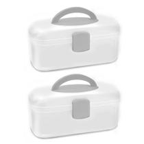 Kit 2 Caixa Maleta Multiuso Organizadora Bebê 6 Divisórias