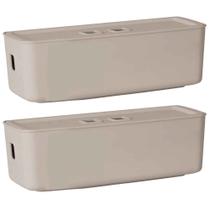 Kit 2 Caixa Organizadora 1,5 Litros Pequena Com Tampa