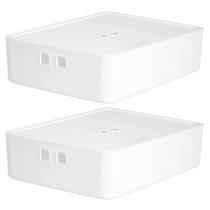 Kit 2 Caixa Organizadora 19 Litros Grande Com Tampa