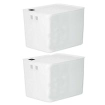 Kit 2 Caixa Organizadora 27,5 Litros Com Tampa Branco