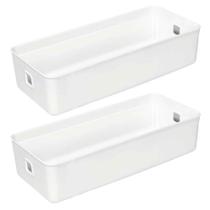 Kit 2 Caixa Organizadora 3,2 Litros Média Sem Tampa