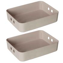 Kit 2 Caixa Organizadora 6 Litros Média Sem Tampa
