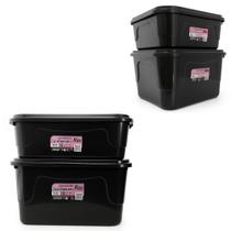 kit 2 Caixa Organizadora 9L e 15L Linha Multibox Preta kit 2 Caixa Organizadora 9L e 15L Linha Multibox Preta