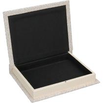 Kit 2 caixa organizadora decorativa home&co livro linho marfim Kit 2 caixa organizadora decorativa home&co livro linho marfim