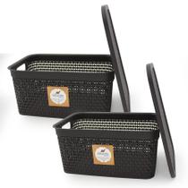 Kit 2 Caixa Organizadora Multiuso Rischioto Decorativa Kit 2 Caixa Organizadora Multiuso Rischioto Decorativa