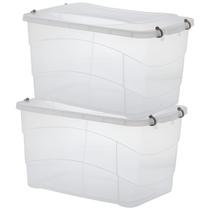 Kit 2 Caixa Organizadora Plástica Pratic Box 50L Paramount 177 Para Mais Organização Kit 2 Caixa Organizadora Plástica Pratic Box 50L Paramount 177 Para Mais Organização